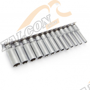 Головки набор 1/4" 6 гр 13 пр (ДТ) 4-14мм удлин 600313