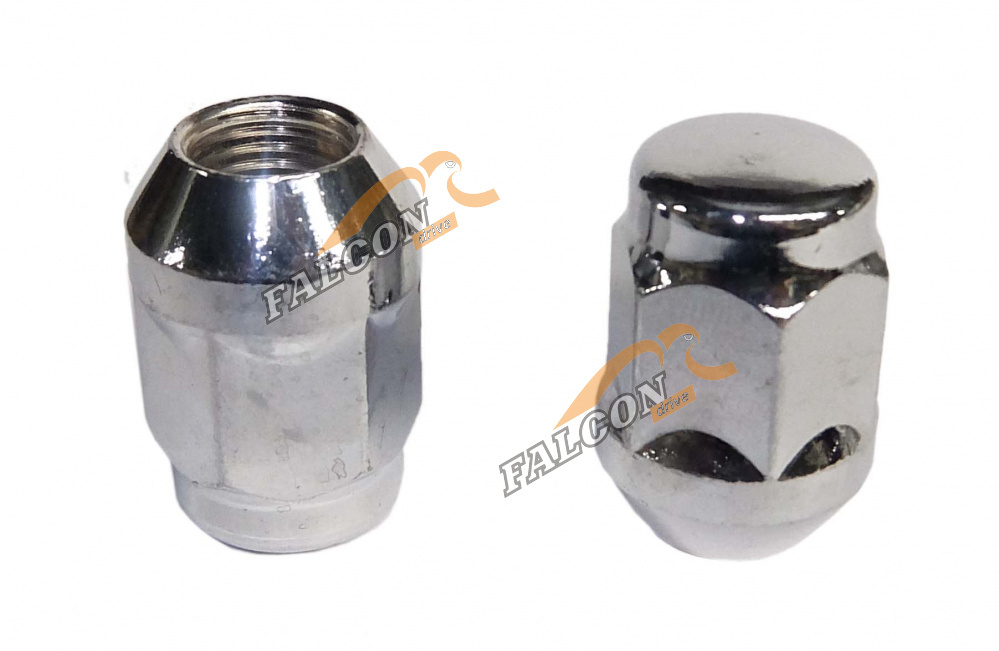 Гайка М14*1,5*35 колесная  Хром Конус  с выступом закр (кл 21) (Вектор) 20шт