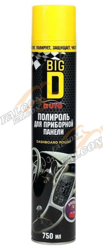 Полироль салона для пластика аэр 750 мл (Big D/Биг ДИ) вишня (аналог Плак)