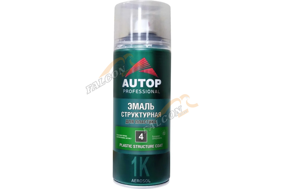 Эмаль для пластика структурная №4 Черная мелкая AUTOP PROFESSIONAL (аэр) 520 мл 