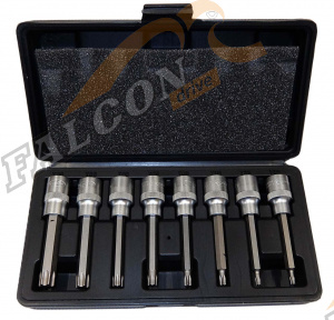 Головки набор 1/2" Torx 8 пр со вставками удлин тип Т(АвтоДело) кейс (15000) 39600