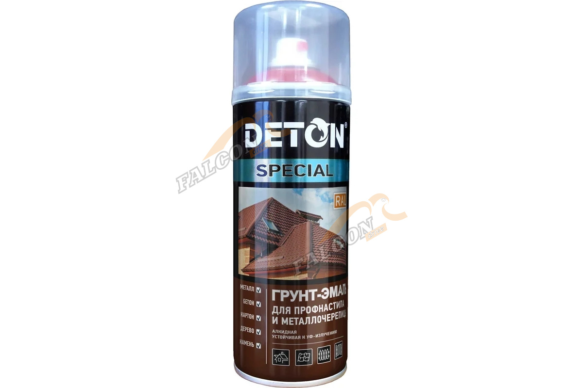 Грунт-эмаль алкид RAL 5005 Синий сигнальный DETON Special (аэр) металлочерепица 520мл
