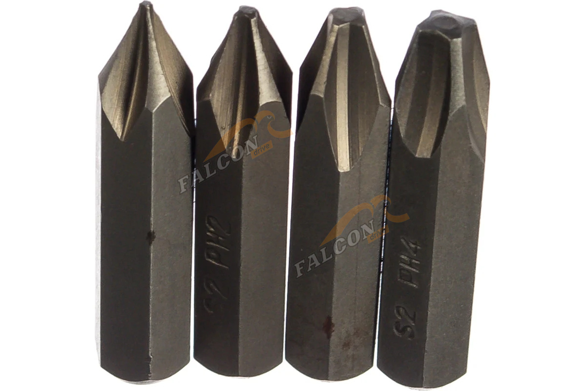 Насадки на ударную отвертку набор (PH1;2;3;4x36мм S2) (АвтоДело) Professional (13250) 40007