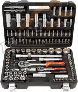 Набор инструмента (головок) 108 пр (АвтоДело) 1/4", 1/2" 6 гр (10608) 39818