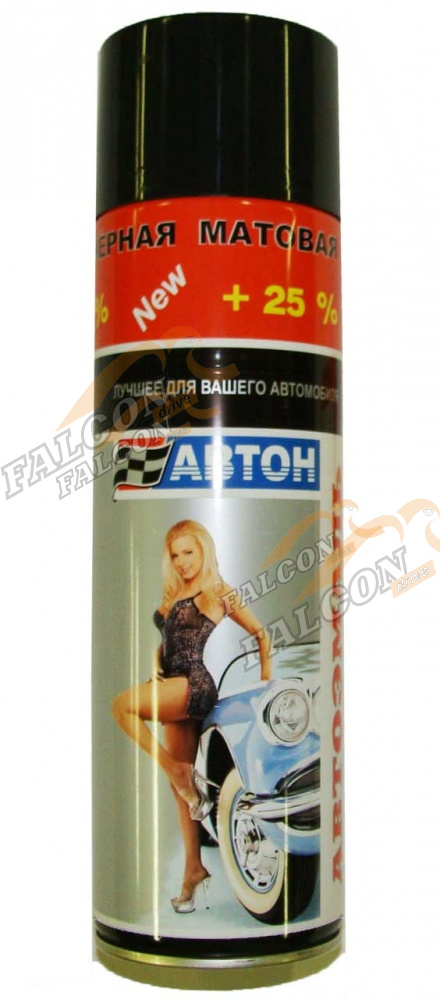 Краска акрил   Черная матовая+25%  АВТОН  (аэр)