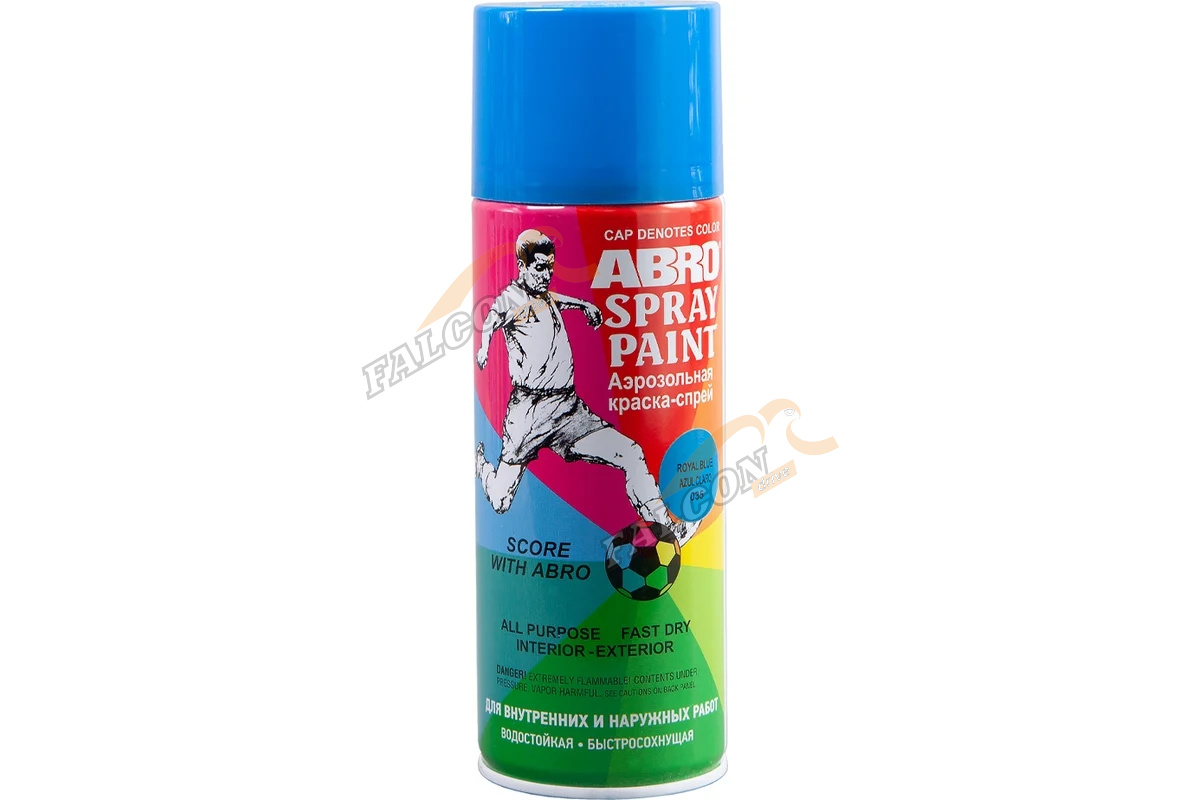 Краска акрил   Синяя  ABRO 35  (аэр) SP035 с футболистом