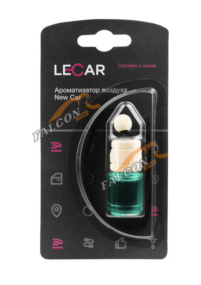 Ароматизатор подвес жидкий (LECAR) Новая машина  дерево+стекло