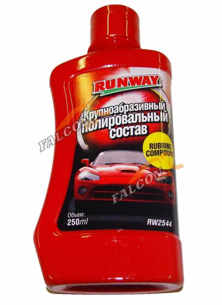 Полироль кузова для удаления царапин 250 мл (RUNWAY) RW2544 крупноабразивная паста