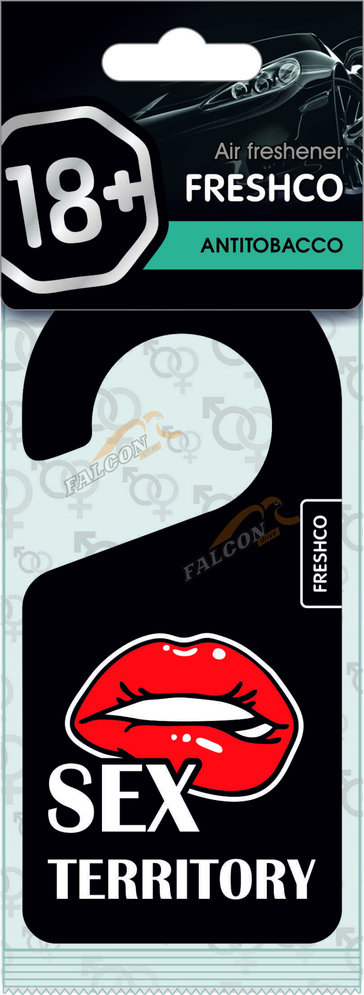 Ароматизатор подвес картон (FRESHCO) "18+" Антитабак AR1VM060