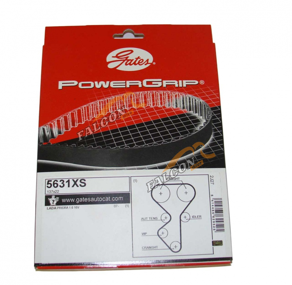 Ремень ГРМ ВАЗ-2170 Priora 16 кл (GATES) дв126 5631XS 137x22 усиленный