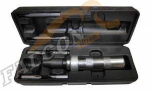 Отвертка ударная 6 насадок, квадрат 1/2" (АвтоДело) футляр (10296) 40002