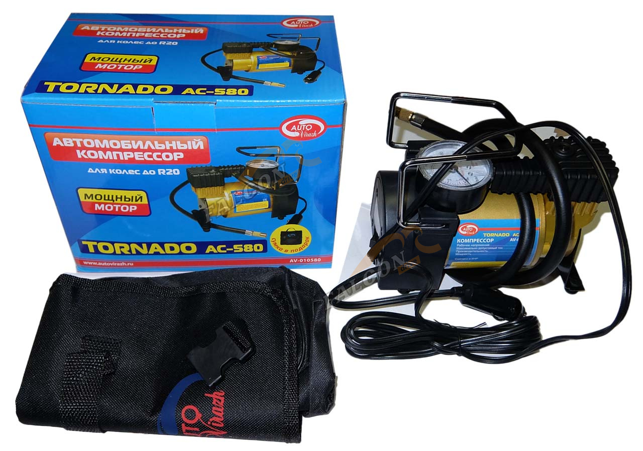 Компрессор TORNADO AC580 (AUTOVIRAZH) 180 Вт 35л/мин