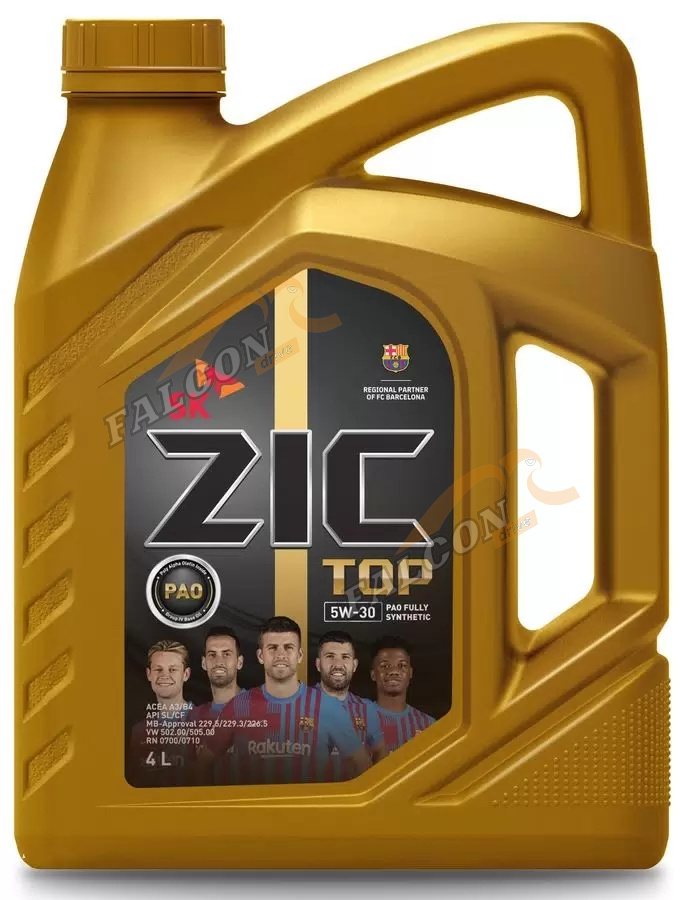 А/масло ZIC  5W30 TOP PAO 4 л SL, SN, A3, B4, VW 502.00|VW 505.00