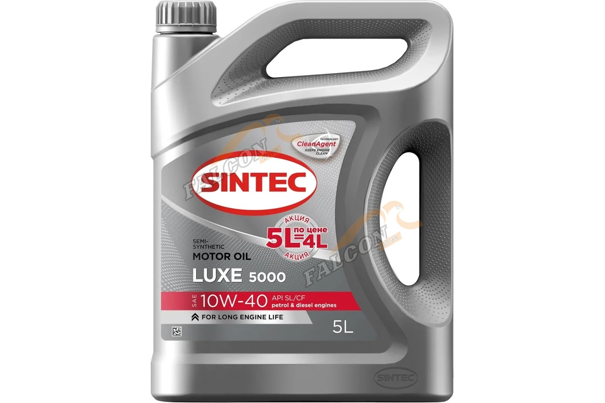 А/масло SINTEC Luxe 5000 10W40 п/с 5 л SL/CF Акция 5л по цене 4л